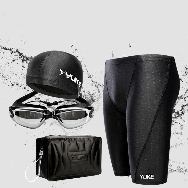 Men’s Waterproof Swim Cap & Goggles Set