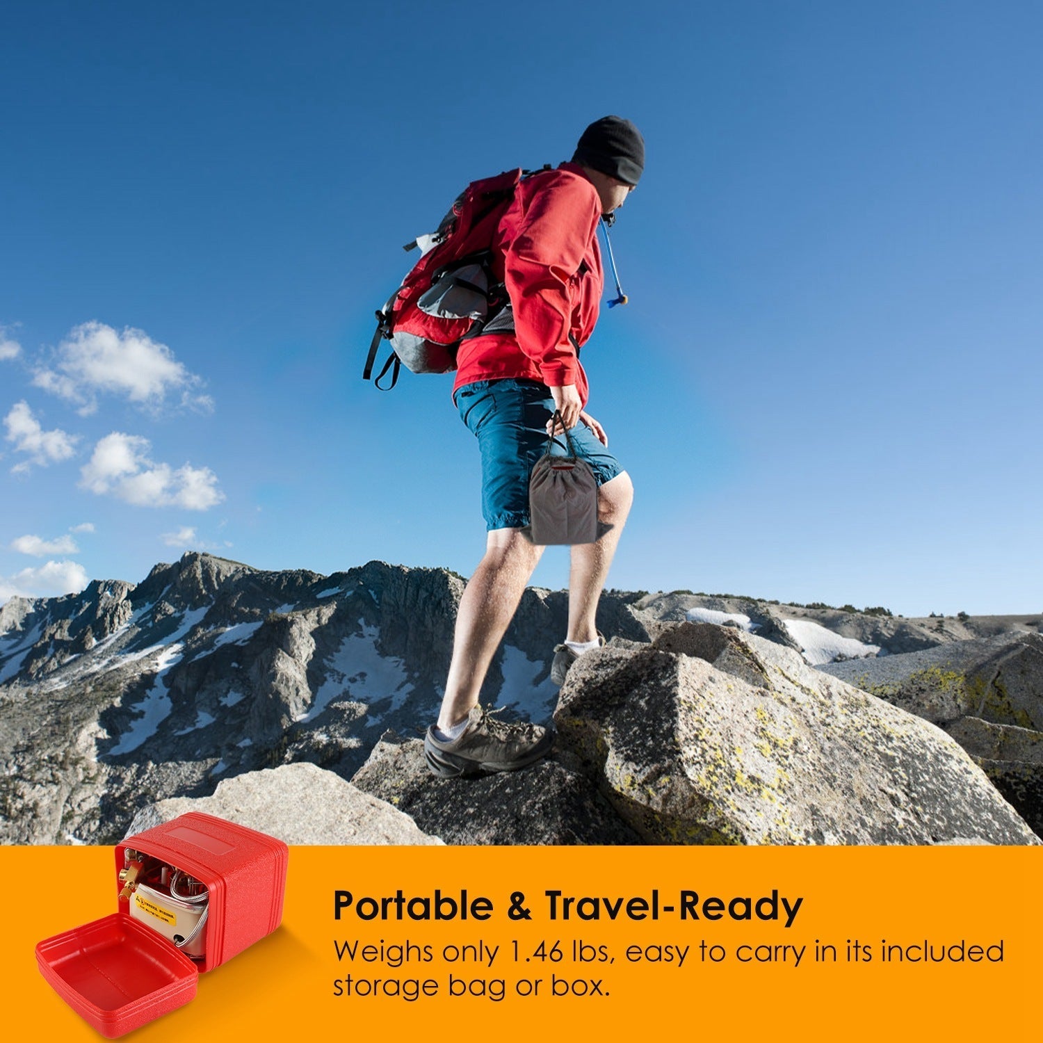 13,000W Portable Windproof Camping Stove – 5-Burner Gas Stove