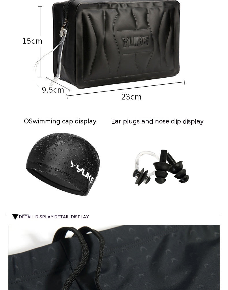 Men’s Waterproof Swim Cap & Goggles Set