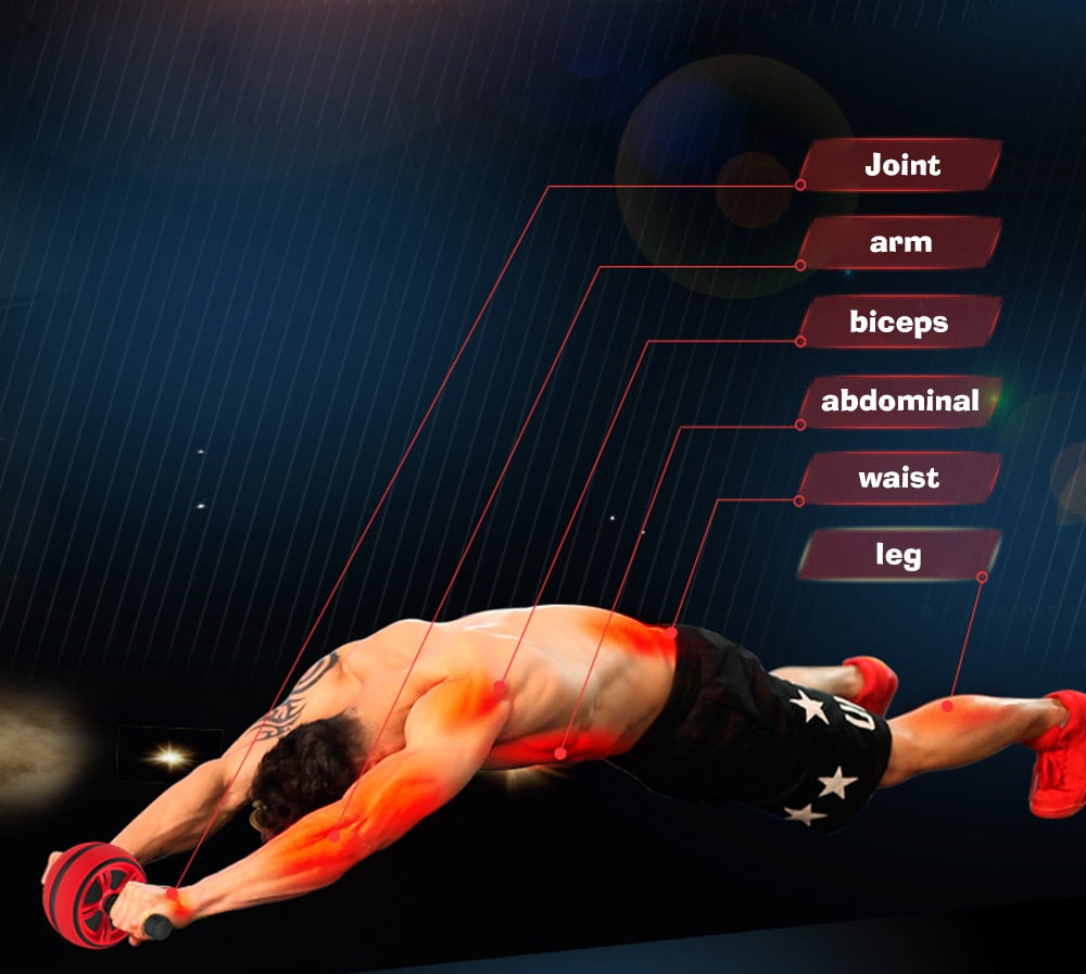 Silent TPR Ab Roller – Core & Belly Workout Trainer