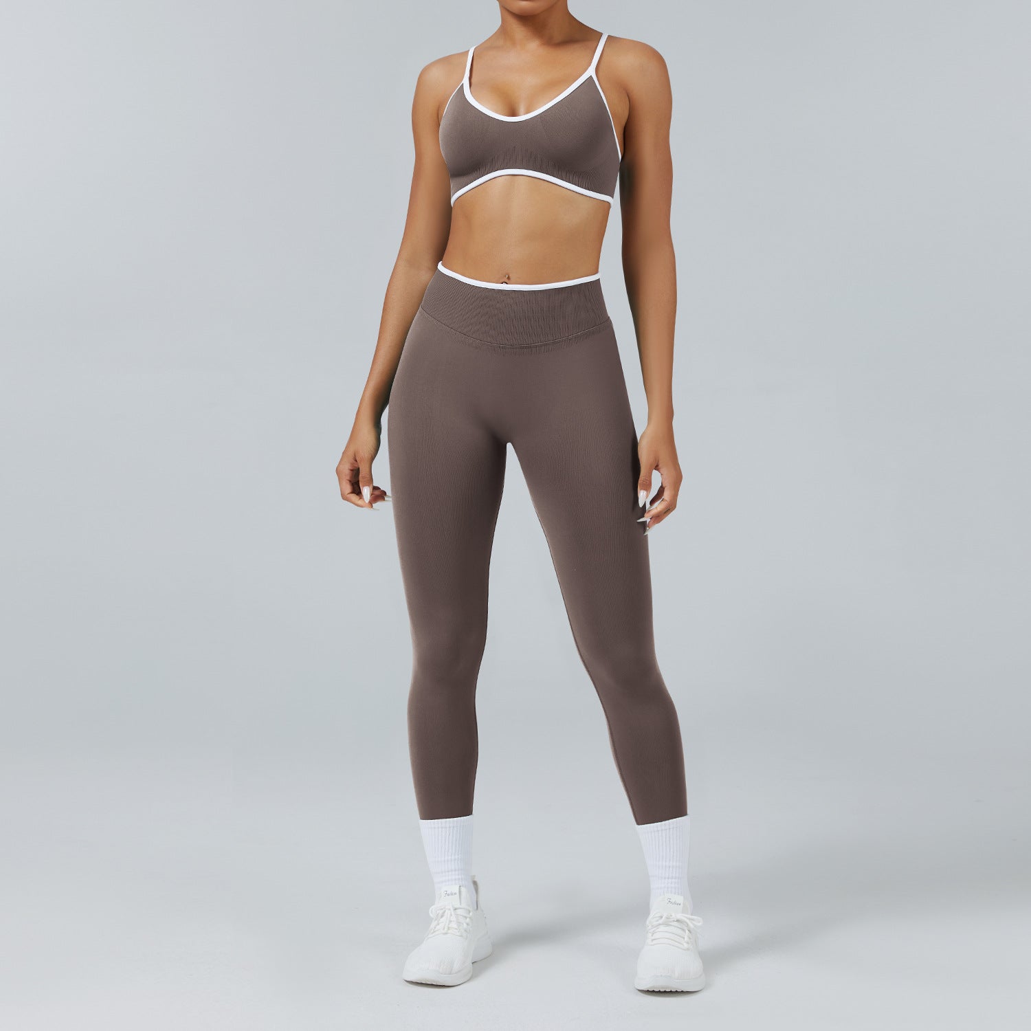 Seamless Back-Support Running Quick-Drying Yoga And Fitness Apparel Set