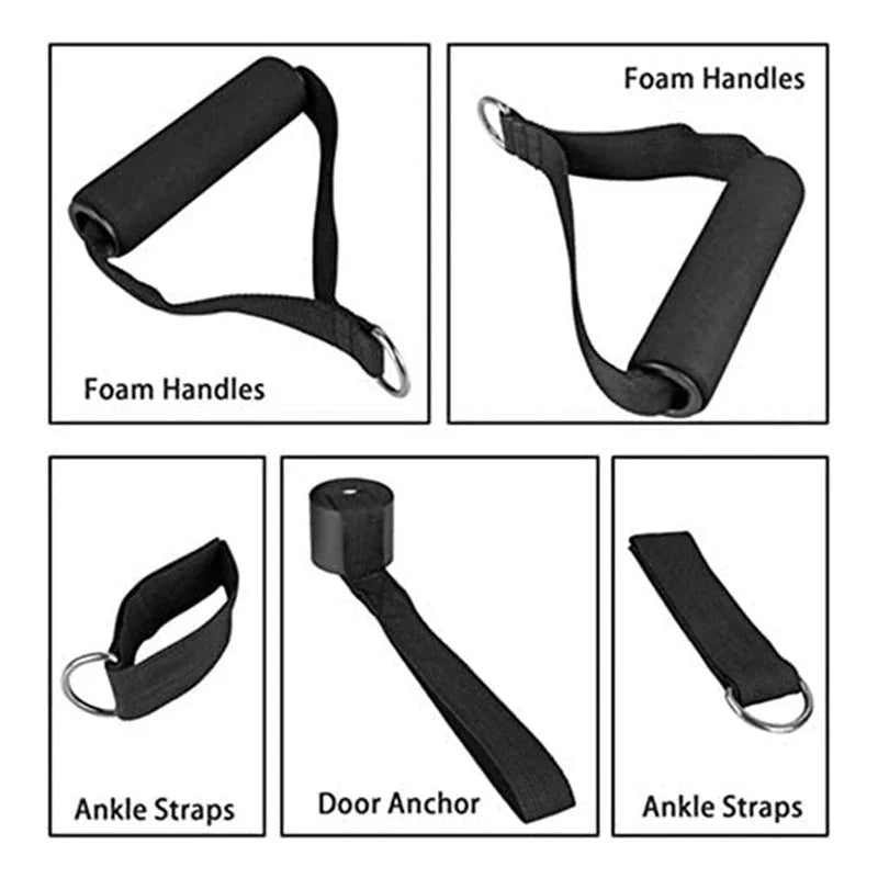 Wrapped Resistance Band & Rod Set – Strength Training Equipment