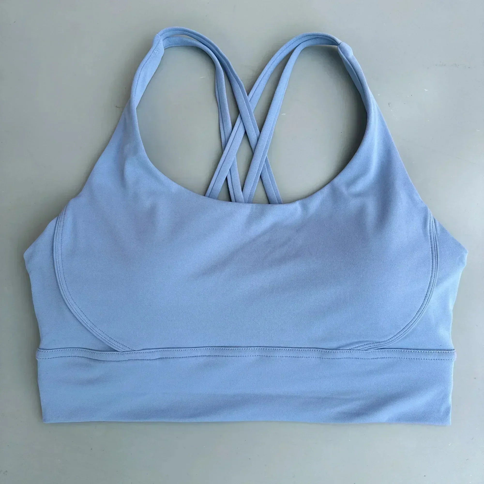 Solid Color Women’s Sports Bra – High Support Fitness Top
