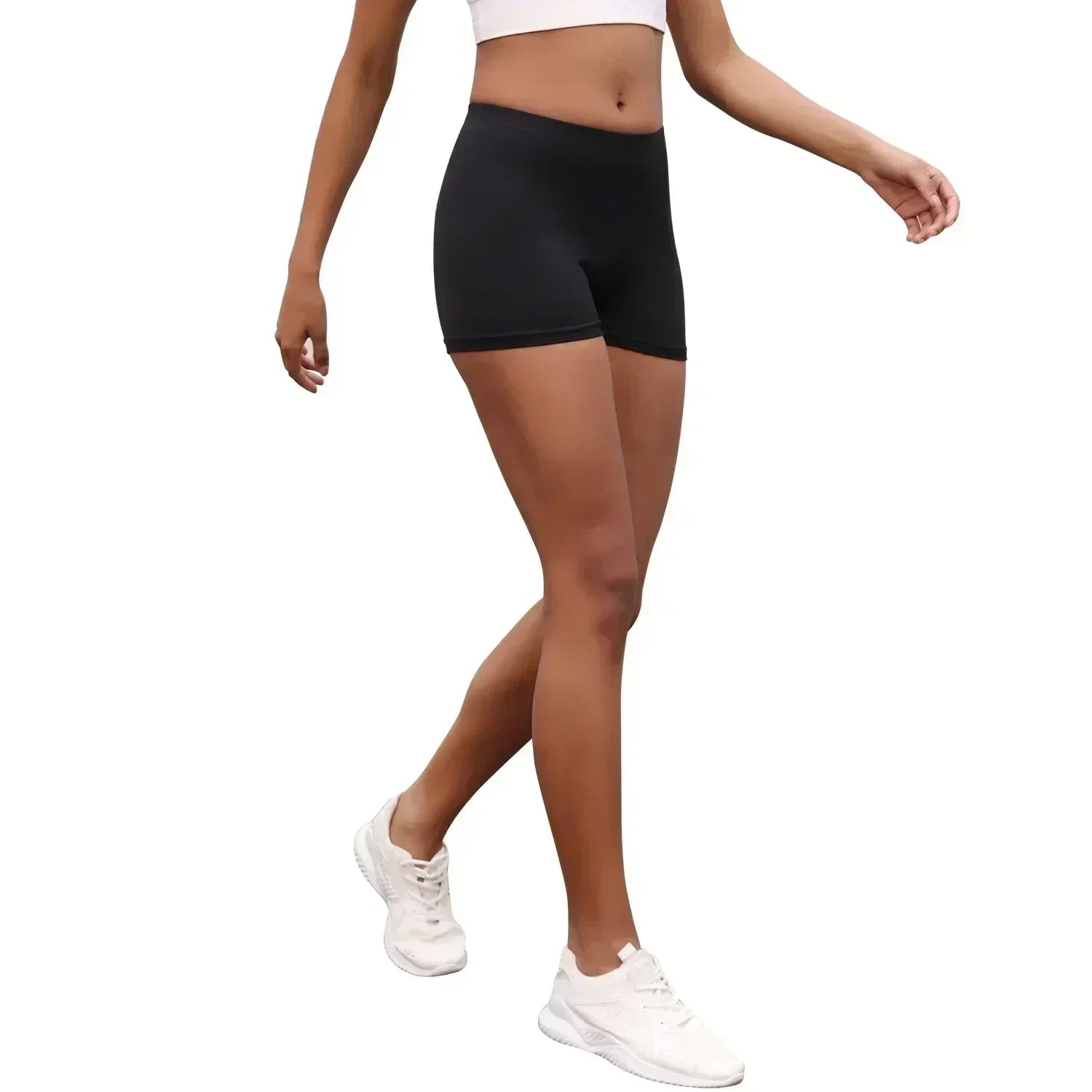 3-Pack Women’s High-Waisted Biker Shorts – Tummy Control