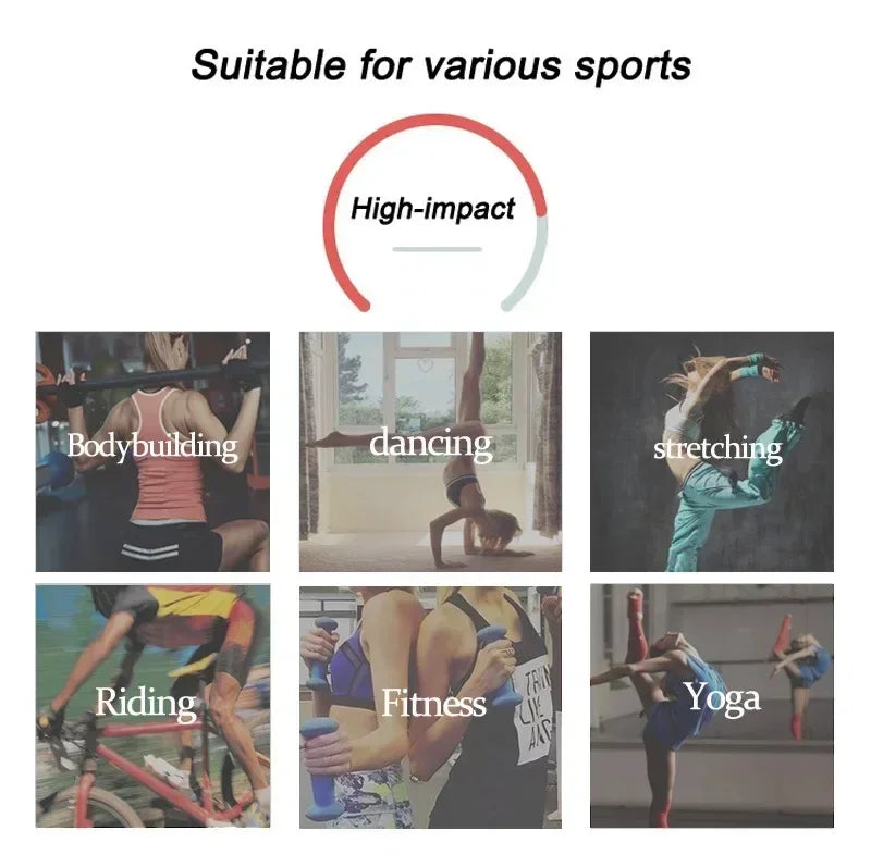 Solid Color Women’s Sports Bra – High Support Fitness Top