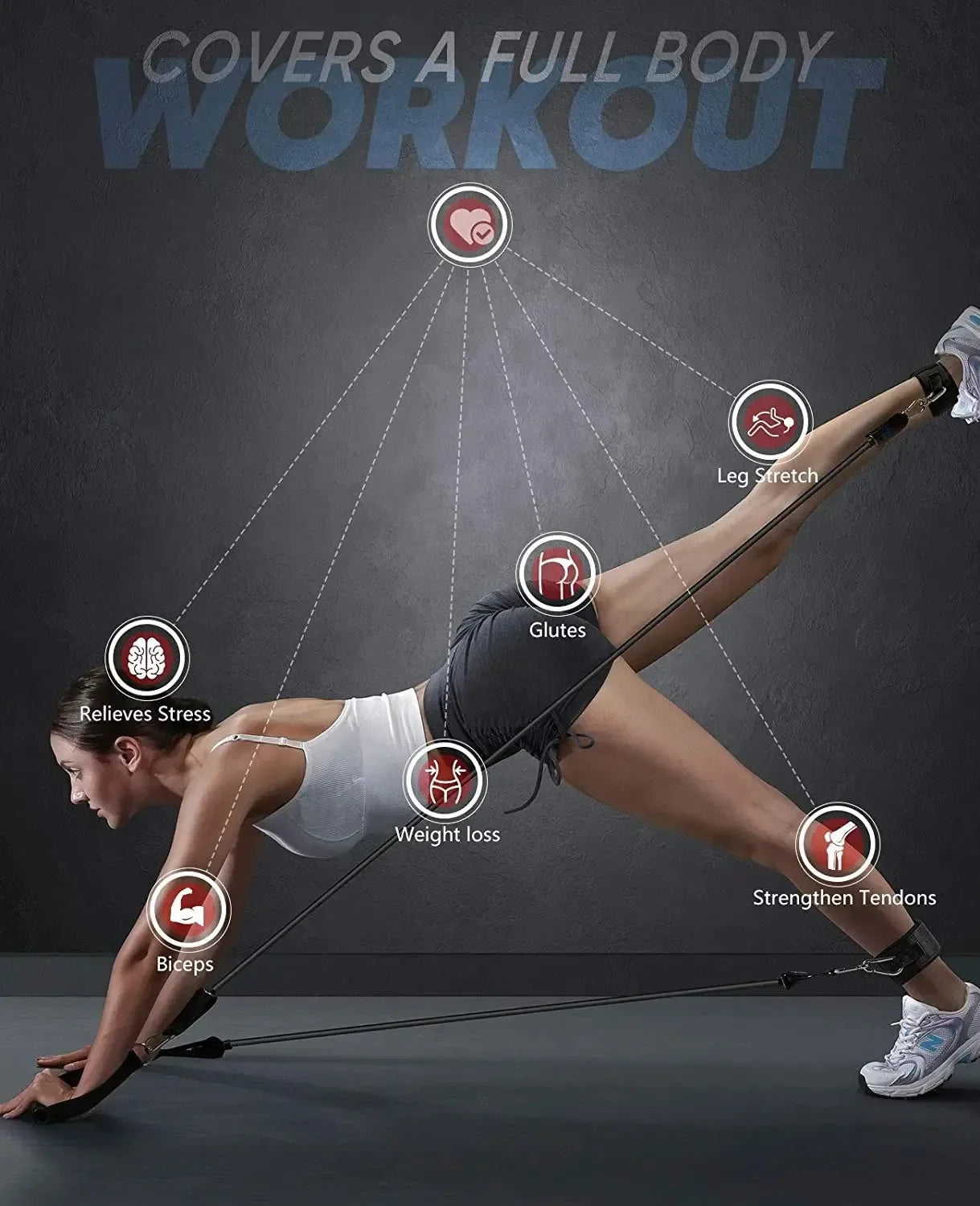 Wrapped Resistance Band & Rod Set – Strength Training Equipment