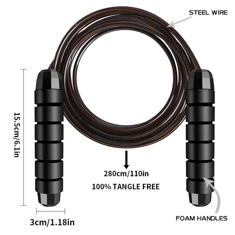 Rapid Speed Adjustable Steel Wire Jump Rope – Fitness Training