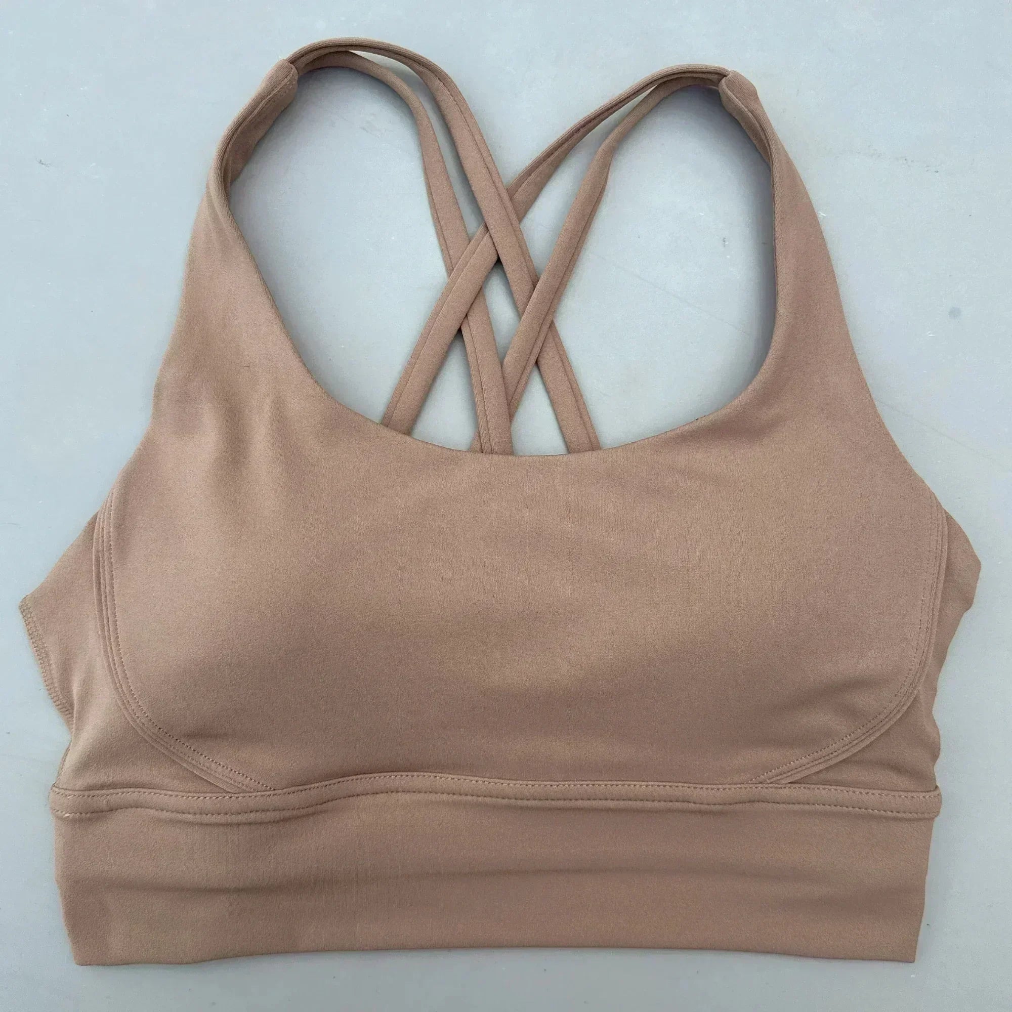 Solid Color Women’s Sports Bra – High Support Fitness Top