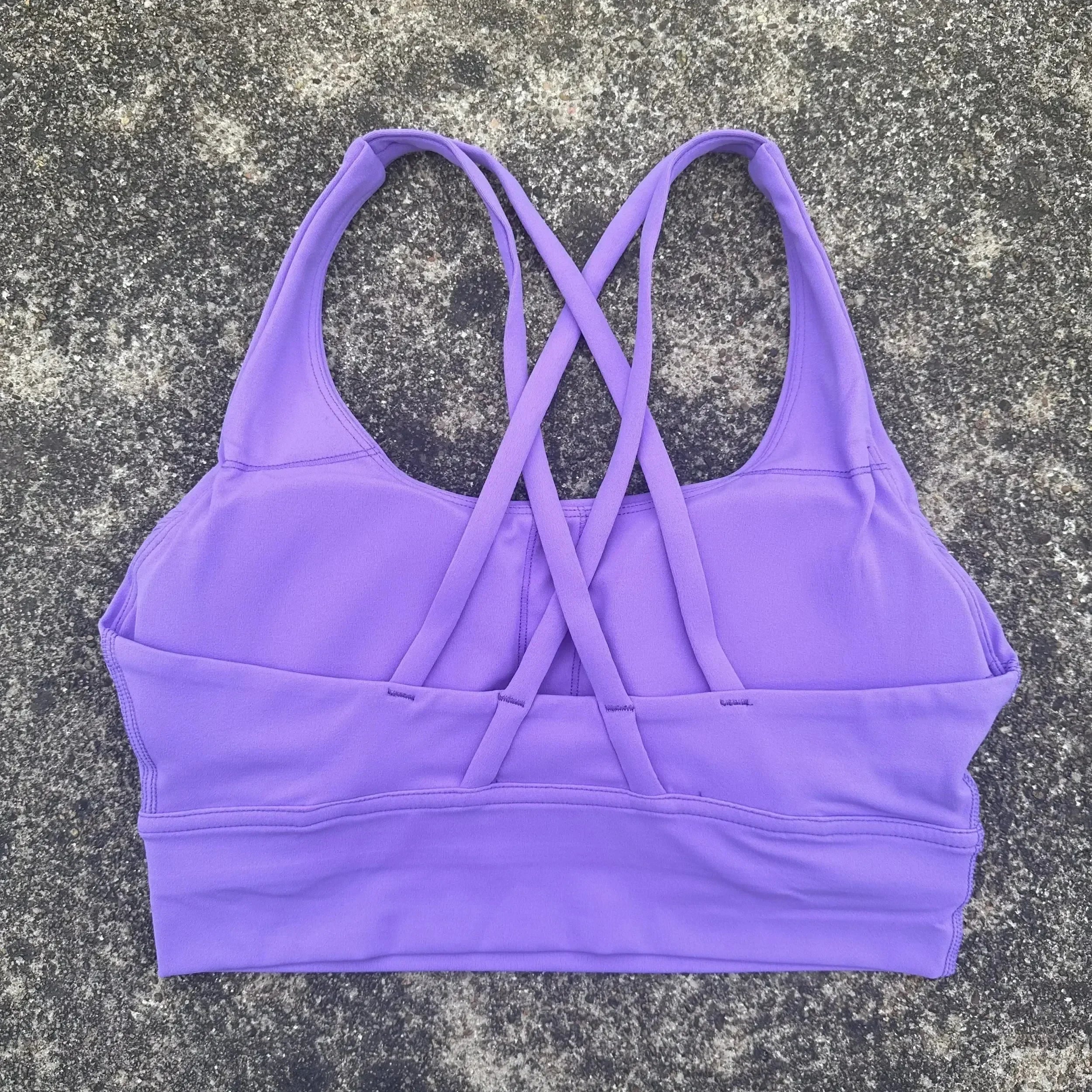 Solid Color Women’s Sports Bra – High Support Fitness Top