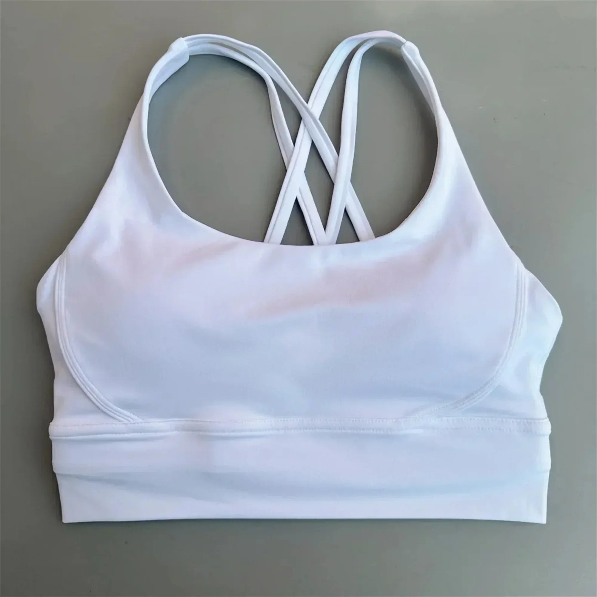 Solid Color Women’s Sports Bra – High Support Fitness Top