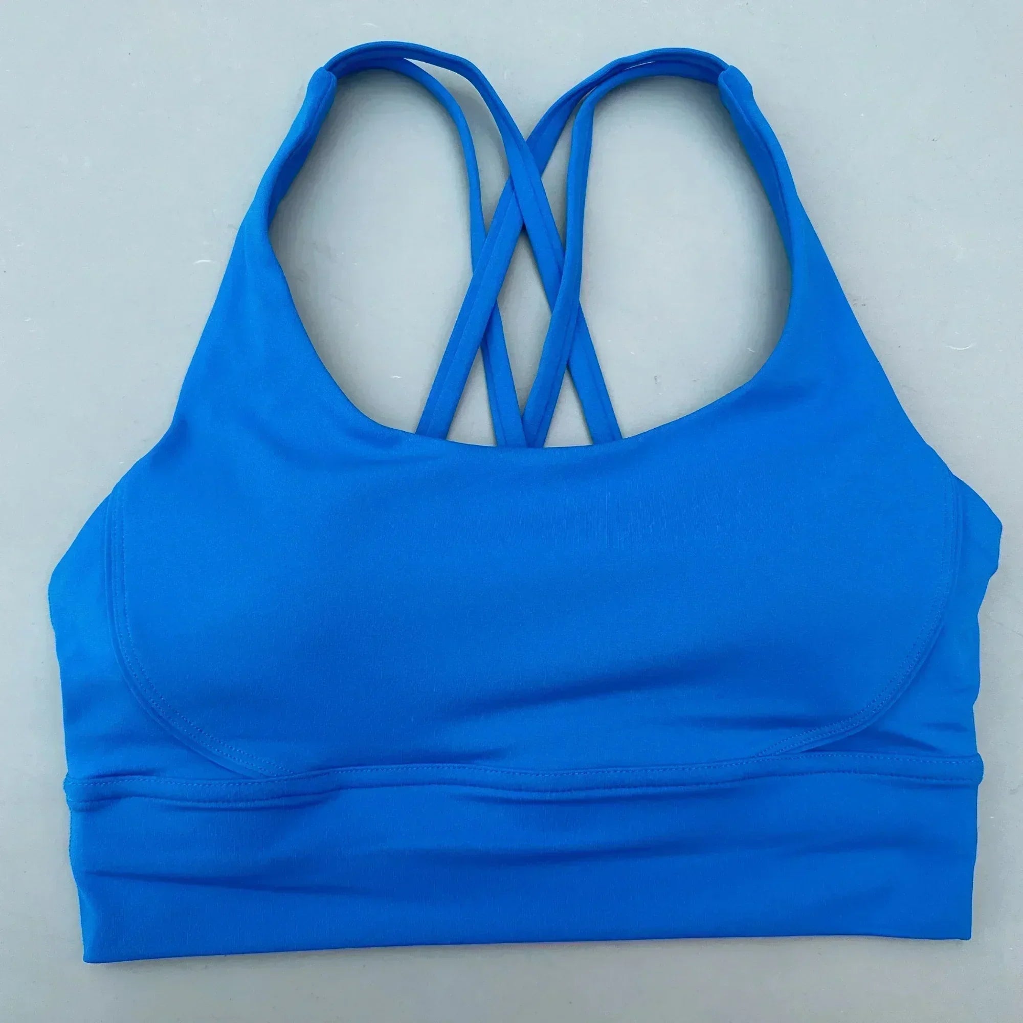 Solid Color Women’s Sports Bra – High Support Fitness Top