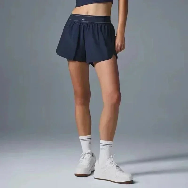 High-Waisted Quick-Dry Sports Shorts – Outdoor Running & Yoga