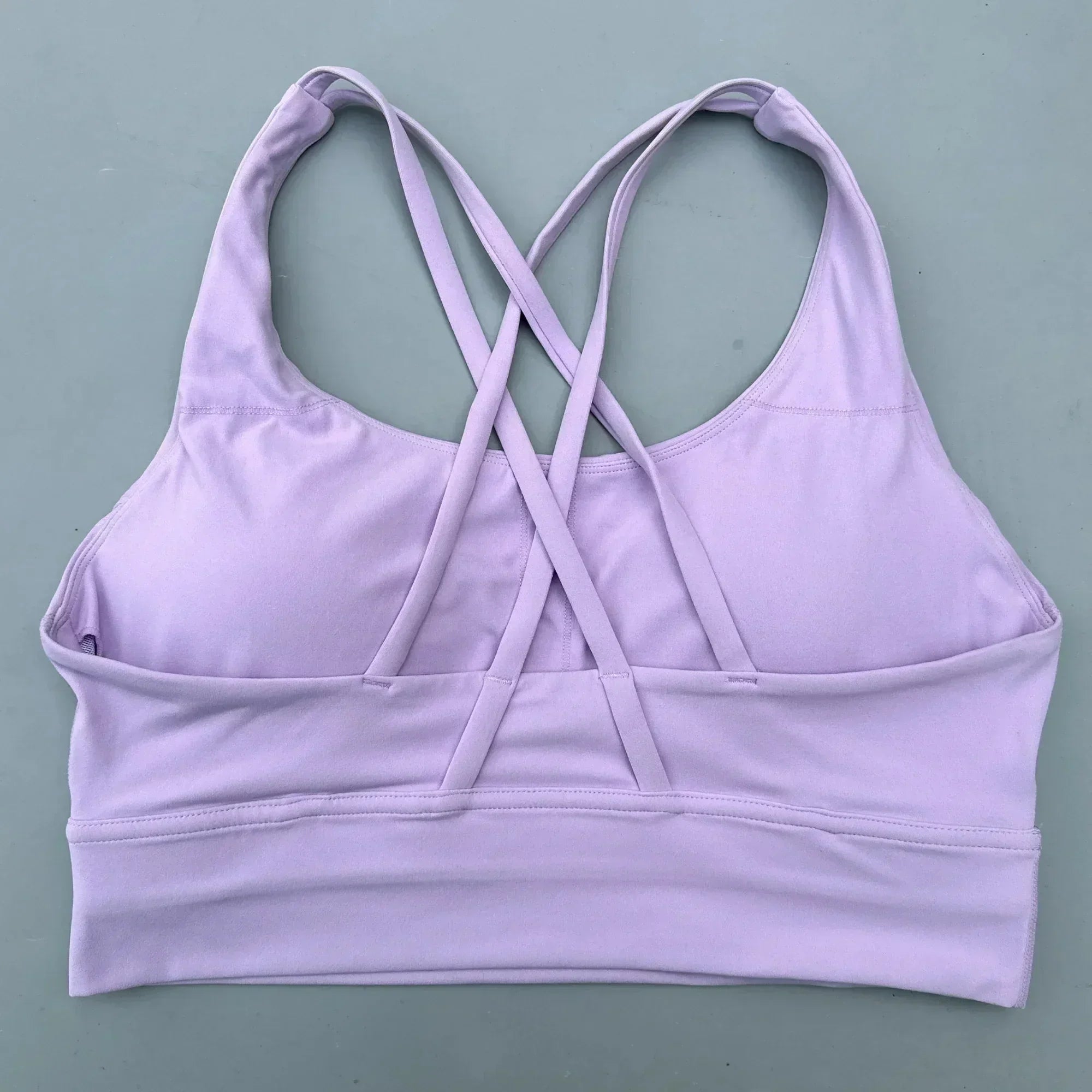Solid Color Women’s Sports Bra – High Support Fitness Top