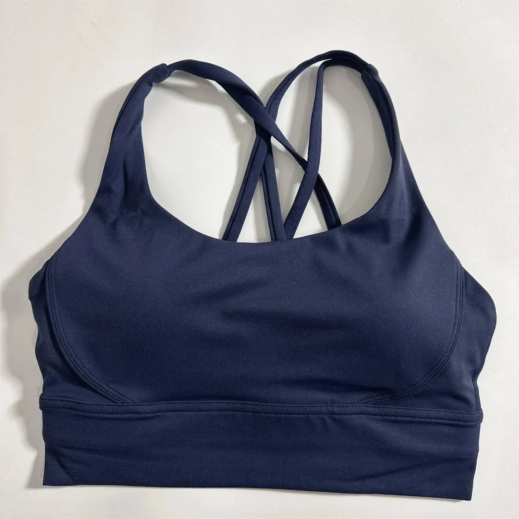 Solid Color Women’s Sports Bra – High Support Fitness Top
