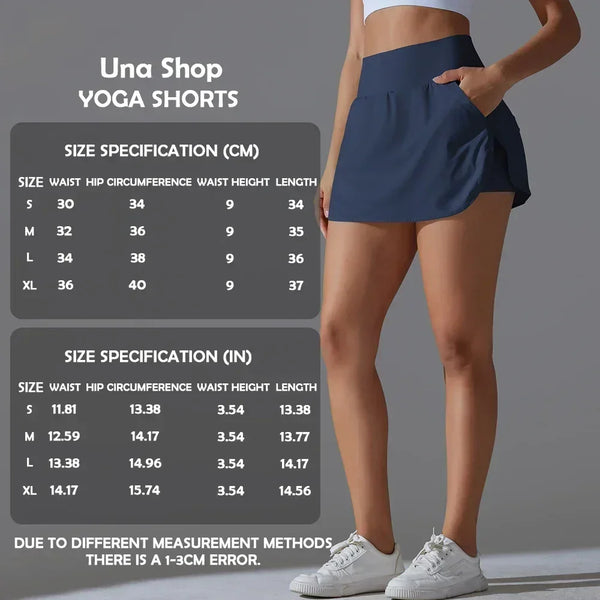 Una-Shop High Waist Yoga Shorts with Pockets – Women’s Gym & Fitness