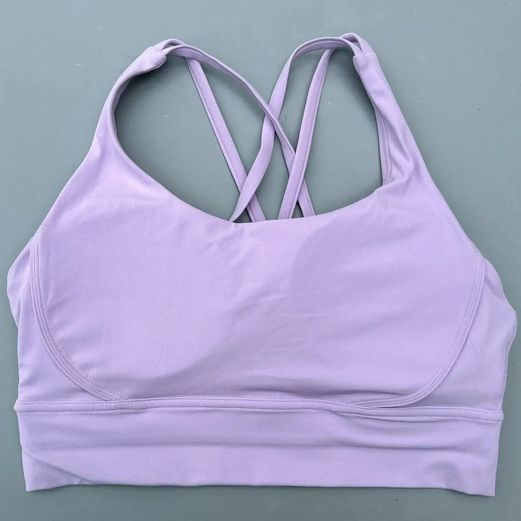 Solid Color Women’s Sports Bra – High Support Fitness Top