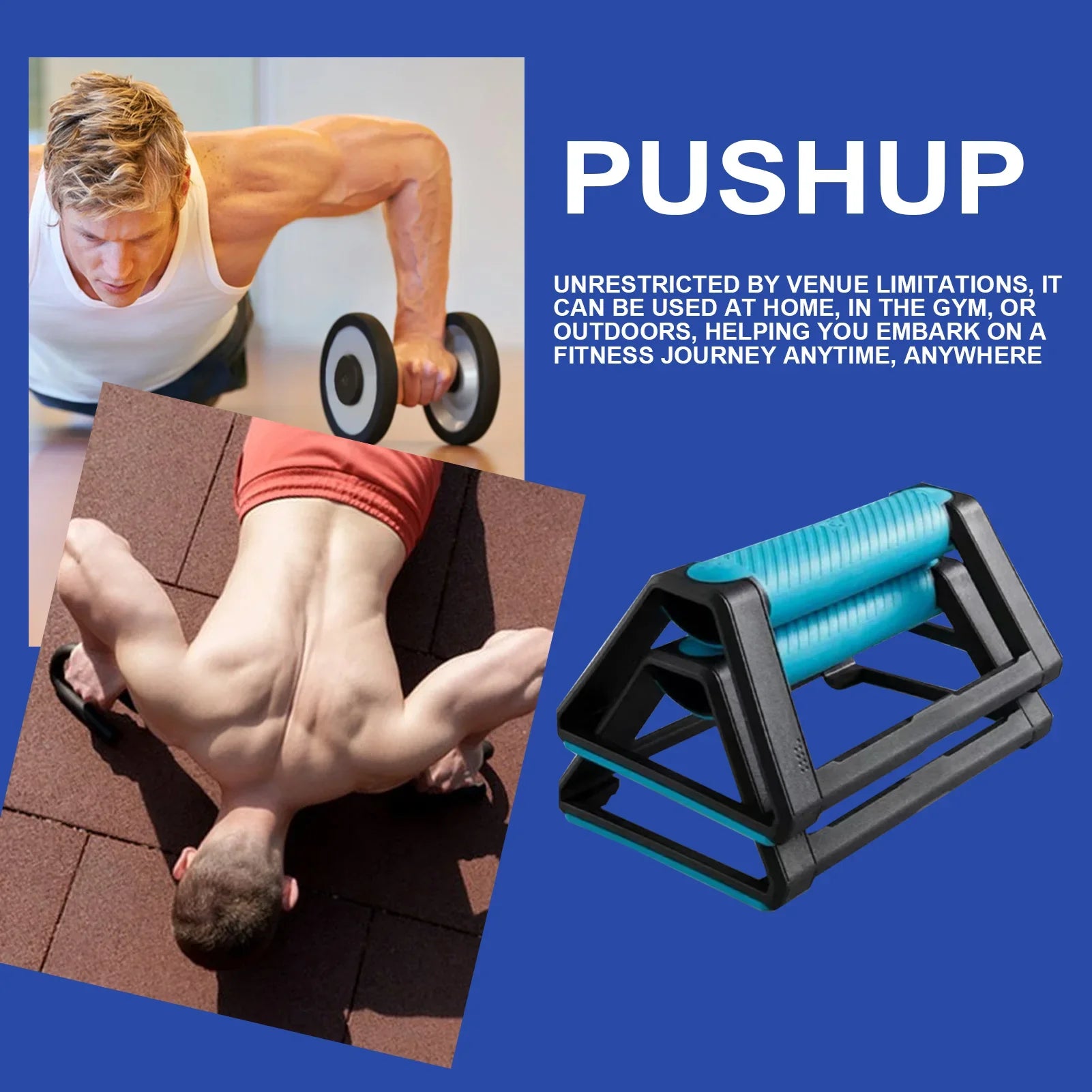 Ergonomic Push-Up Stands – Non-Slip Home Gym Equipment