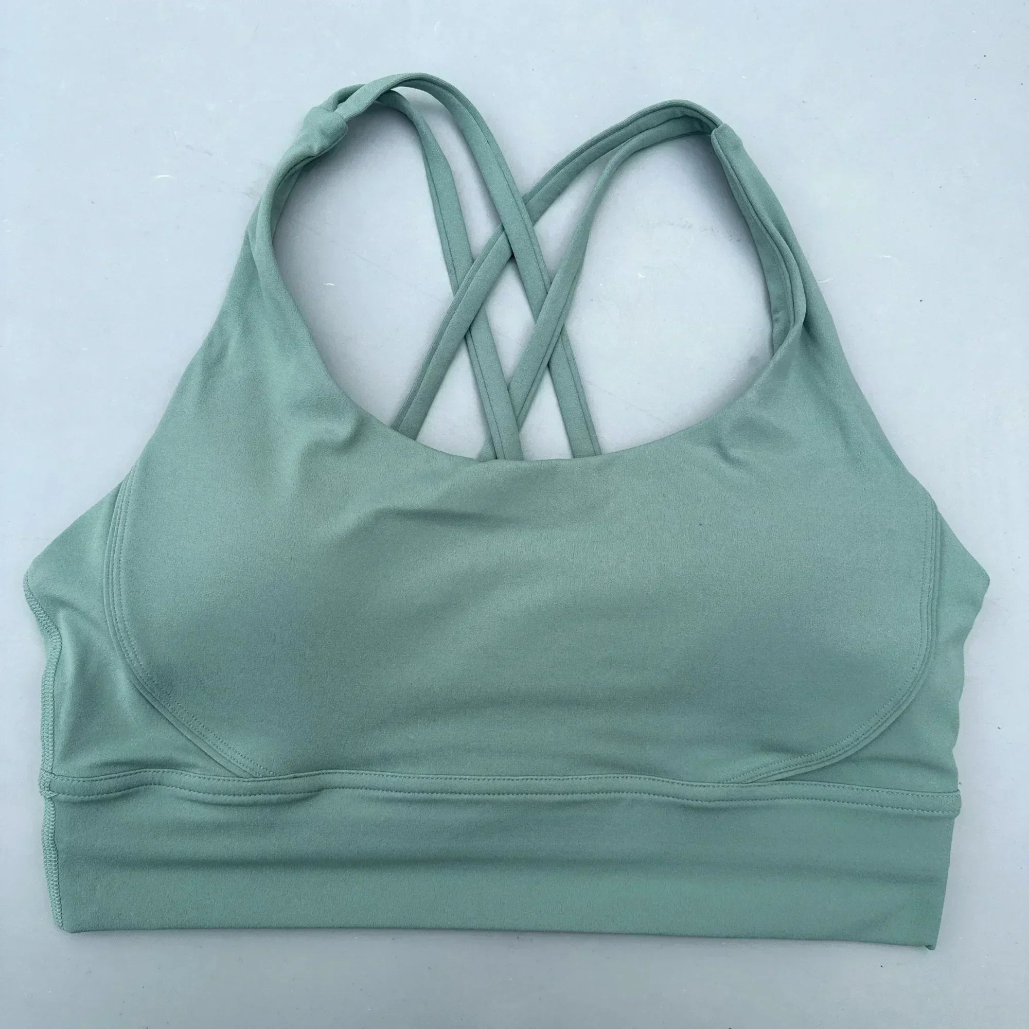 Solid Color Women’s Sports Bra – High Support Fitness Top