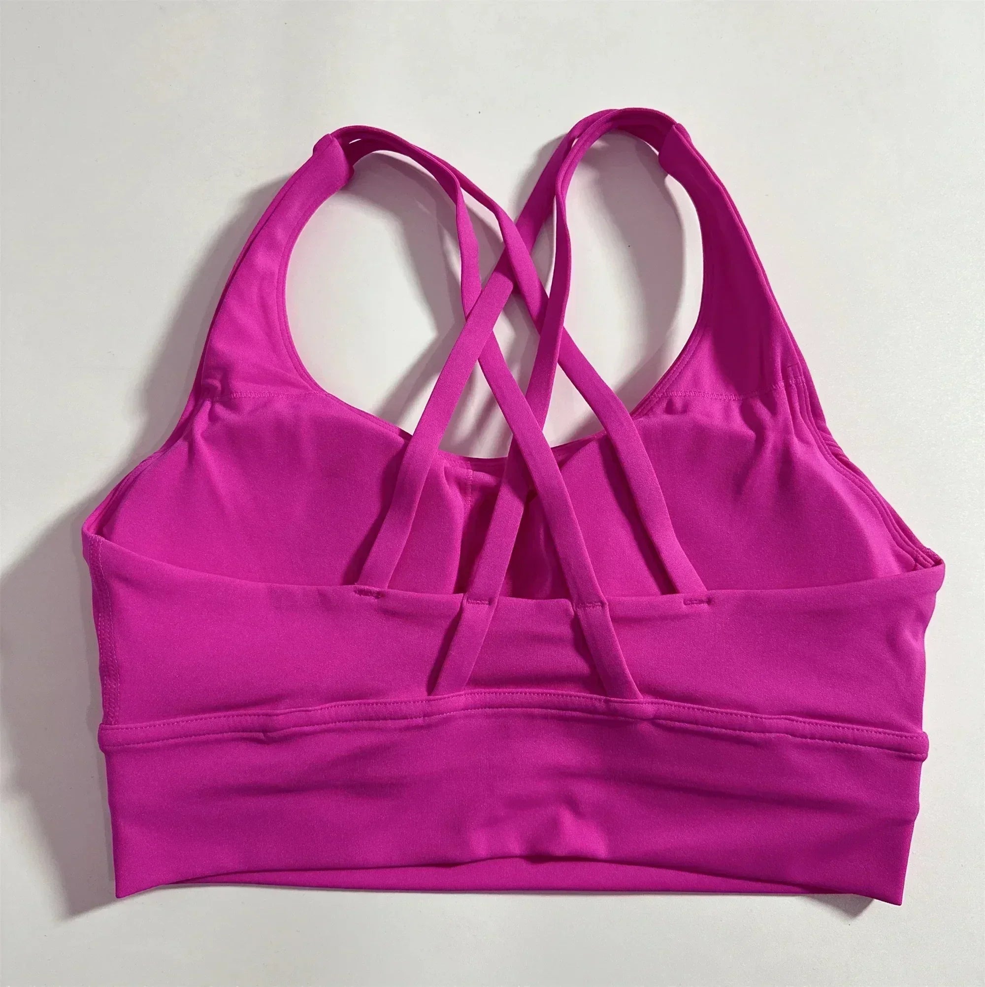 Solid Color Women’s Sports Bra – High Support Fitness Top