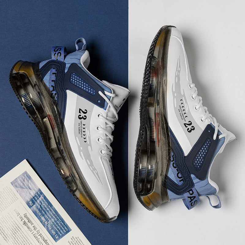 Men’s Black Running Sneakers – Breathable Outdoor Sports Shoes