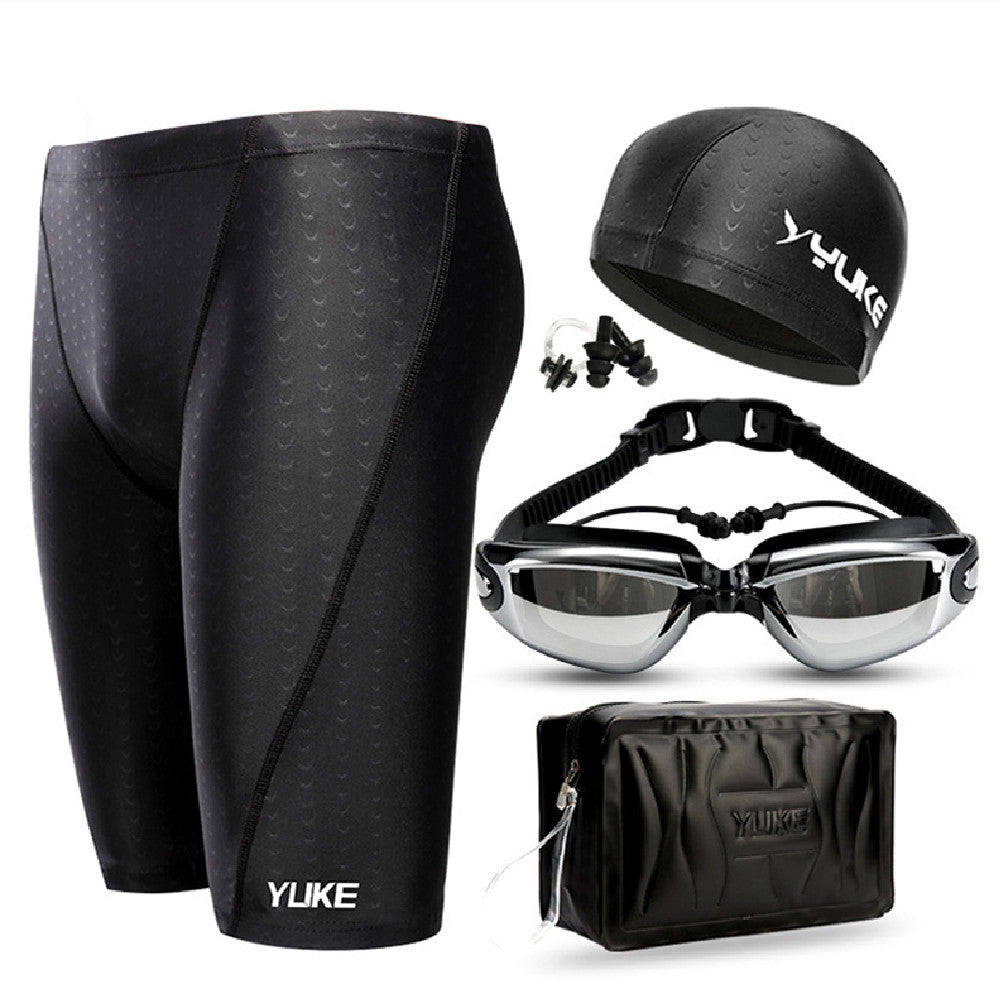 Men’s Waterproof Swim Cap & Goggles Set