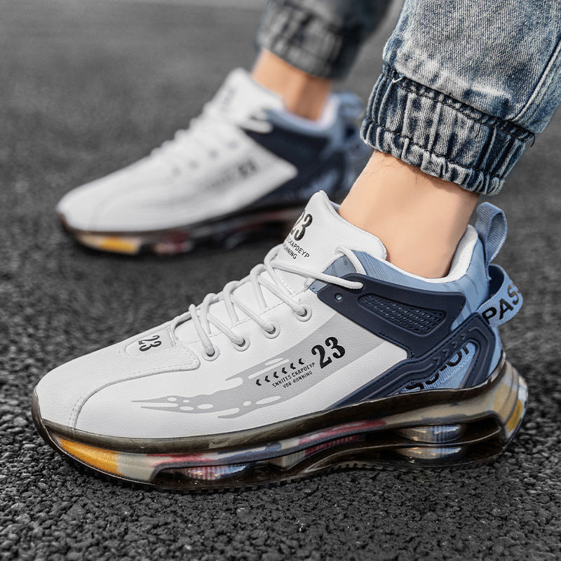 Men’s Black Running Sneakers – Breathable Outdoor Sports Shoes